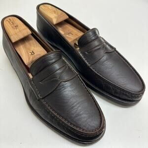 VTG Susan Bennis / Warren Edwards Men's Half Strap Penny Loafer Brown Calf 11.5